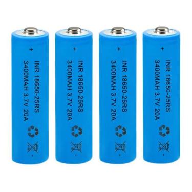 Imagem de Bateria 18650 recarregável AFSONGOO 3.7V, pacote com 4 lanternas