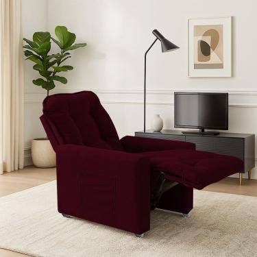 Imagem de Poltrona Cadeira Vitória Papai E Mamãe Com Encosto Macio Para Sala De Descanso Bordo