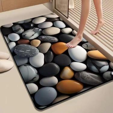 Imagem de Estilo 5D de Pedra Tapetes De Secagem Rápida Em Microfibra Antiderrapa