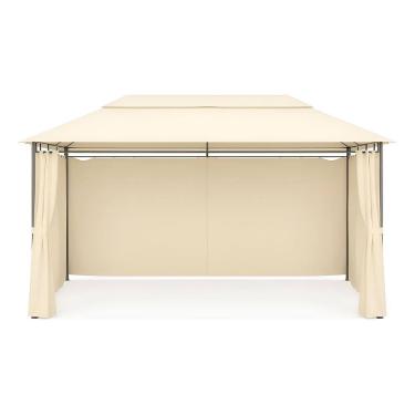 Imagem de Gazebo Com Cortinas Em Poliester 4x3m Brazil Home Living Bege Iii