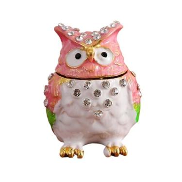 Imagem de Dynwave Caixa de joias de, porta-anéis, cômoda, porta-joias, estatueta de, organizador de joias para anéis, brincos e pingentes, Rosa