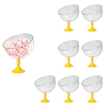 Imagem de 8 Baleiros 1,5l Taça Premium Bomboniere Acrílico Elegante (AMARELO)
