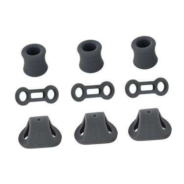 Imagem de RNXRZANK Mosquetão para Escalada com 9 Peças, Ferramenta de Travamento, Dispositivo de Posicionamento de Rapel, Trava de Espeleologia, Conector de Laço Fixo, Cinza