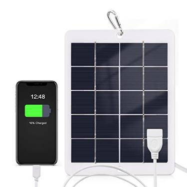 Imagem de Painel Solar 3w 5v, Painel de Carregamento Solar à Prova D'água, Mochila, Carregador Solar para Celular, Bicicleta, Câmera de Segurança e Exterior