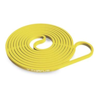Imagem de Super Band Super fraco - faixa elástica extensor cross training Amarelo - 1050 mm (comp.) x 5mm (espessura) x 6mm (larg.) - Elastico para exercicio fisioterapia