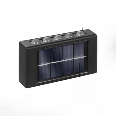 Imagem de Kit 2 A 10 Arandelas De Parede Solar Led | 10 Horas De DuraçãO | à Prova D'áGua | Para Jardim, Quintal E Varanda(6PCS-8LEDS-Luz quente)