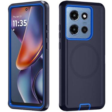 Imagem de Asuwish Capa de celular para Motorola Moto G 5G 2025 com protetor de tela de vidro temperado Capa magnética híbrida à prova de choque protetora à prova de quedas acessórios resistentes G5G 5 G G5