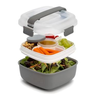 Imagem de Marmita Life Empilhável com Compartimentos Removíveis para Alimentos - Pote Lancheira Prático para Organizar Refeições e Levar ao Trabalho ou Escola.