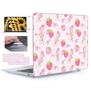 Imagem de YSCLBAHUK Capa compatível com MacBook Air de 13 polegadas 2021 2020-2018 M1 A2337 A2179 A1932 Retina, protetor de tela rígida e adesivo para trackpad e capa de teclado para Mac M1 de 13,3 polegadas