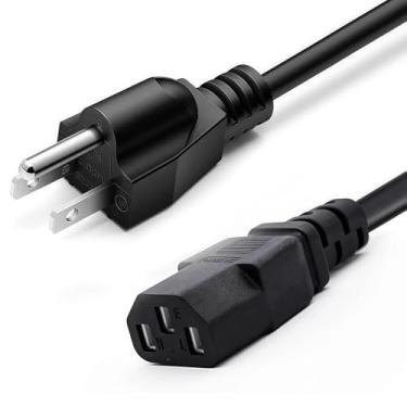 Imagem de Kado Cabo de alimentação CA de 3 pinos 1,5 m, 125 volts, 10 Amp, extensão para eletrônicos, dekstop, PC, TV, computador, impressora, rádio, monitor, cetro