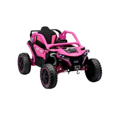 Imagem de Bang Toys - UTV Elétrico Infantil Voxtrail 12V - com Portas que Abrem, Luzes de LED, Sons, Entrada USB/MP3, Bluetooth e Controle Remoto - Suporta até 30kg - Cor Rosa