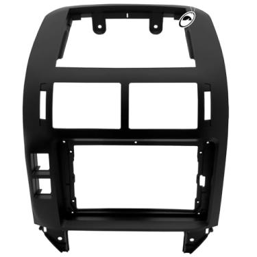 Imagem de Moldura De Painel 2 Din 9 Polegadas Polo Hatch e Sedan 2003 à 2011 Preto