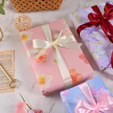 Imagem de Fita de cetim dupla face 2,5 cm x 50 metros - Embrulho de presente, artesanato, decorações de casamento, projetos de artesanato e bricolage, bege