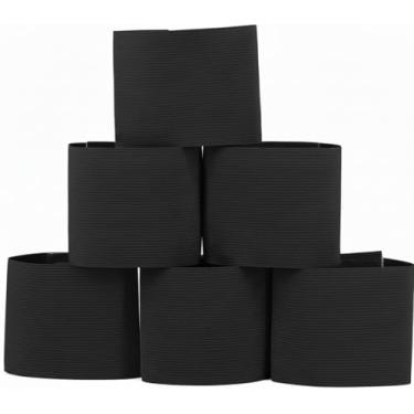 Imagem de Wrzbest Braçadeira de Capitão Futebol Futebol Rugby Capitão Braçadeiras para Jovens e Adultos, Design Antiqueda - Pacote com 6 (6 Preto/Não C)