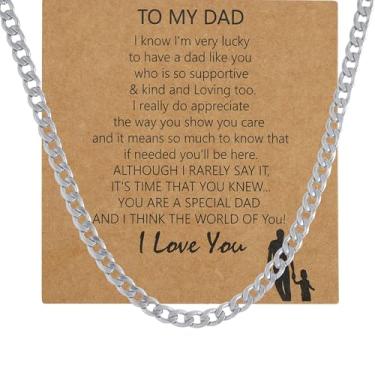 Imagem de MRDOPELUX Corrente cubana, corrente de aço inoxidável, colares masculinos de 7 mm, presentes para filho, pai, marido, namorado, 7mm, 24in, Aço inoxidável, Sem Pedra Preciosa