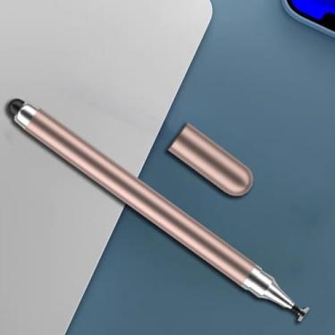 Imagem de Canetas Stylus universais rosa para telas sensíveis ao toque 2 em 1 de alta precisão e sensibilidade para telefones Android iOS e tablets