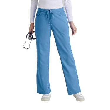 Imagem de Calça feminina de uniforme hospitalar com cordão 4232 da Grey's Anatomy, Ciel Blue, Large Tall