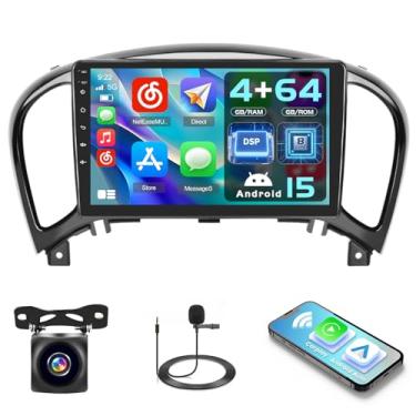 Imagem de Inefala Qualcomm 4G 64G para Nissan Juke 2011-2016 Rádio CarPlay Screen 8 núcleos Android 15 IPS 22.9 cm Touchscreen Car Stereo Android Auto Bluetooth 5.1 Câmera de backup GPS FM RDS DSP 4UI
