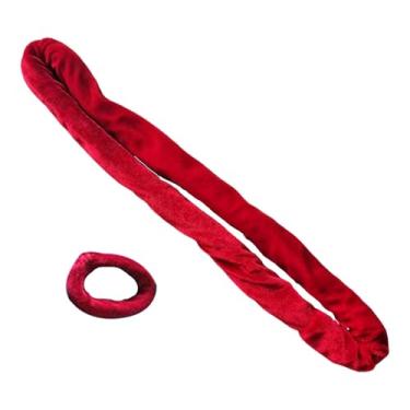 Imagem de KiBcsLic Argola de mão para fitness, equipamento prático e multifuncional com laço circular para treinamento de força e dança, Vermelho