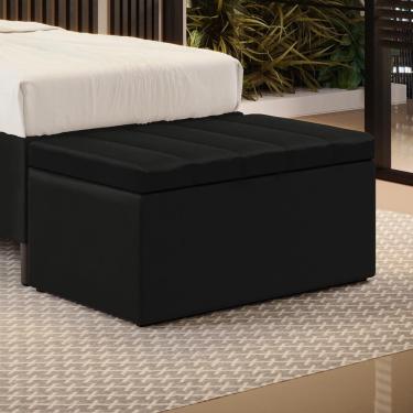 Imagem de Calçadeira Baú Navi Para Cama de Solteiro 90cm no Tecido Courino - Conforto e Elegância Aradecor