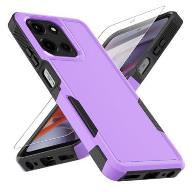 Imagem de Capa de telefone yuanming Moto G 5G 2025 Military Drop Tested Purple