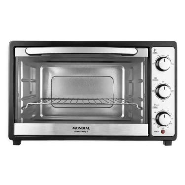 Imagem de Forno Elétrico de Bancada Mondial 52 Litros FRN-52-B Grand Family II, Preto/Inox, 1800W