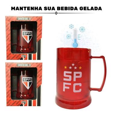 Imagem de Kit 2Un Caneca Copo Vermelho Gel 300Ml Isolante Térmico