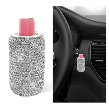 Imagem de ZNDAW Suporte de batom vertical para carro, adesivo forte, protetor labial para veículos, organizador de batom com isolamento vertical sem derretimento para carro, acessórios interiores automotivos de