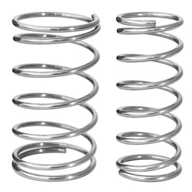 Imagem de Conjunto de 2 suportes de escova de dentes de metal para bancadas, organizador minimalista moderno com bobina para secagem rápida, armazenamento de pincéis e canetas para penteadeiras