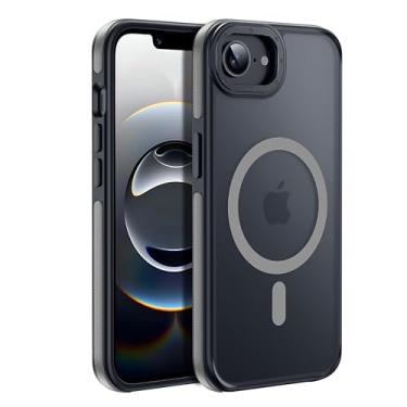 Imagem de Yzoiko Capa magnética forte para iPhone 16E [proteção de nível militar 5X para iPhone 16E] Compatível com MagSafe Capa fina translúcida à prova de choque para iPhone 16E-6,1 polegadas, amortecedor