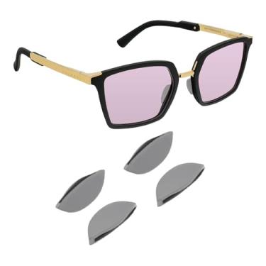 Imagem de Biyxpiv Protetores de nariz de substituição para óculos de sol Oakley Sideswept OO9445 OX8160, fácil instalação, Ponte alta cinza (pequena) almofada de nariz X 2