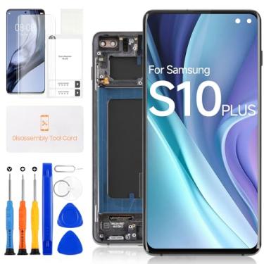 Imagem de Tela OLED para Samsung S10 Plus para Samsung Galaxy S10 Plus substituição de tela SM-G975F SM-G975U para Samsung Galaxy S10 Plus Display LCD digitalizador Touch Screen Assembly (6,4 polegadas, preto