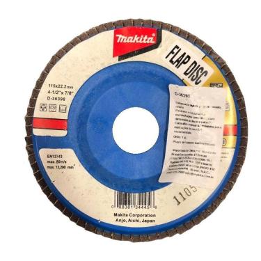 Imagem de Disco De Lixa Flap 115x22mm Makita D-36398 Grão 80 - 10 Unidades