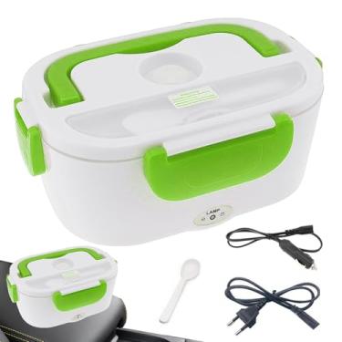 Imagem de Shakven Lancheira Elétrica, Lancheira Elétrica Portátil - Lancheira Aquecedora Lancheira Aquecida 1,5L com Colher,Aquecedor de alimentos portátil, lancheira para trabalho, carro, viagem de caminhão