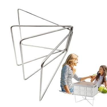 Imagem de Shakven Suporte refrigerador dobrável, suporte refrigerador dobrável,Suporte para caixa de acampamento ao ar livre anti-umidade - Com tapete antiderrapante e bolsa de transporte Suporte dobrável de