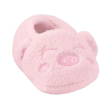 Imagem de Pimpolho Pantufa Infantil, Poliéster com Plush, Azul Claro, Super Aconchegante e Charmosa, (Porquinha, BR, Bebê, Alfa, PP, Único)