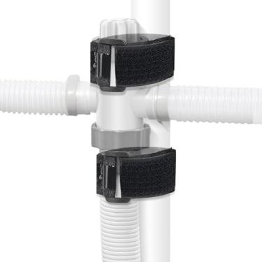 Imagem de 2 peças de tiras de fixação de mangueira de admissão de piscina para válvula de êmbolo, acessórios de piscina, suporte de mangueira de admissão de piscina antiderrapante para piscinas acima do solo (2