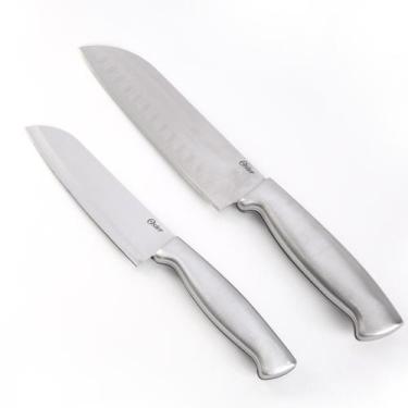 Imagem de Conjunto De Facas 2 Peças Aço Inox Santoku Baldwyn Oster
