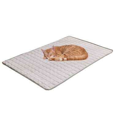 Imagem de Tapete de resfriamento para cães - Tapete de resfriamento interno - 68 x 48 cm, lavável, antiderrapante, respirável, colchão para clima quente, canil, viagem, quintal, apartamento, pátio ao ar livre