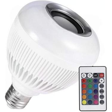Imagem de Lâmpada Led Rgb Com Caixa De Som Bluetooth Controle Bivolt - Mkb