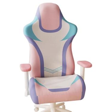 Imagem de Kitegrese Capas de cadeira de jogos, capa de assento de jogo universal espessa com capa de braços, para quartos de meninas e salas de estudo – exclui cadeiras de jogos (estilo 2)