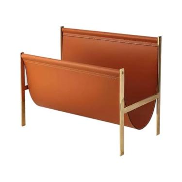 Imagem de Fenteer Porta-revistas, Porta-correspondências, Organizador de Imóveis para Economia de Espaço, Suporte para Jornais, Porta-revistas para Livros, Banheiro, Laranja