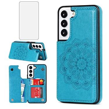 Imagem de Asuwish Capa de telefone para Samsung Galaxy S24 5G com protetor de tela de vidro temperado e carteira de couro flip suporte suporte para cartão de crédito acessórios de celular S 24 24S GS24 G5