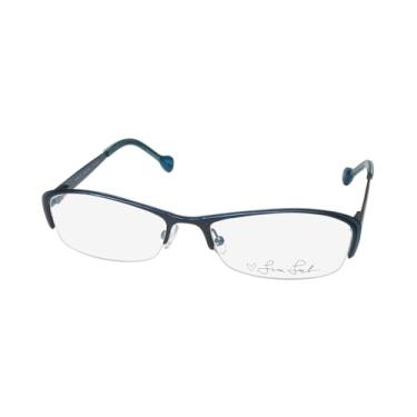 Imagem de Lisa Loeb Wake Up Armação de óculos/óculos Coleção de celebridades de música sem aro projetada para mulheres/meninas, Aqua / azul-petróleo, 54-17-135