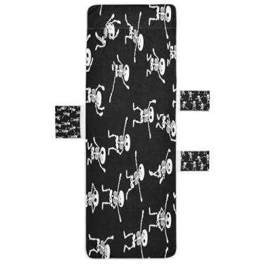 Imagem de STAYTOP Capa de toalha de cadeira de descanso 215,88 cm x 76,2 cm, capa de espreguiçadeira macia, capas de cadeira de praia com bolsos para jardim, pátio, pátio, banhos de sol, gramado, esqueleto de