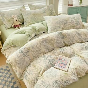 Imagem de XLCZMYL 1 capa de cama estampada de 3 peças e fronha 48 x 74 cm*2 conjunto de cama capa de edredom que ama a pele (sem núcleo), fruta roxa, lençol de 2,2 m (conjunto de 4 peças, 220 x 240 cm)