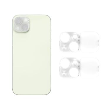 Imagem de EYSOFT Capa de lente de câmera compatível com iPhone 14/14 Plus/15/15Plus, protetor de lente de câmera para proteger a privacidade e segurança, adesivo forte - pacote com 2 - transparente