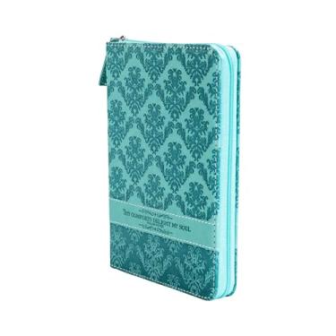 Imagem de Kelli's shop Diário de escrituras com zíper - Delight My Soul, 14 x 20 cm, verde-azulado