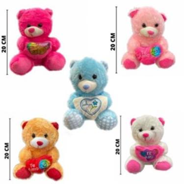 Imagem de Kit 8 Pelúcias de 20 cm Diversão Garantida Máquinas de Pegar Urso - To