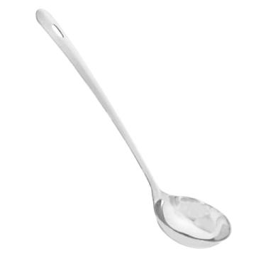 Imagem de Concha de Inox Funda para Servir Molhos e Caldos, Aço Inoxidável, 30cm de Comprimento, com Suporte, 10cm de Diâmetro, 7cm de Profundidade